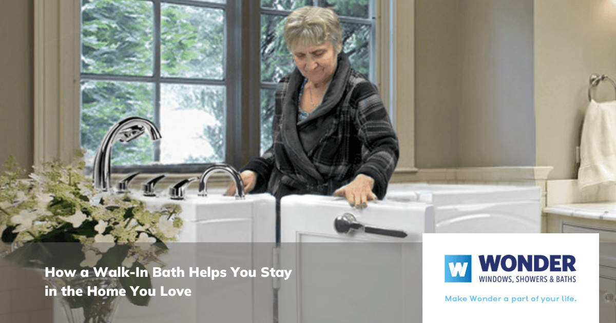 old person in a walk in bathtub