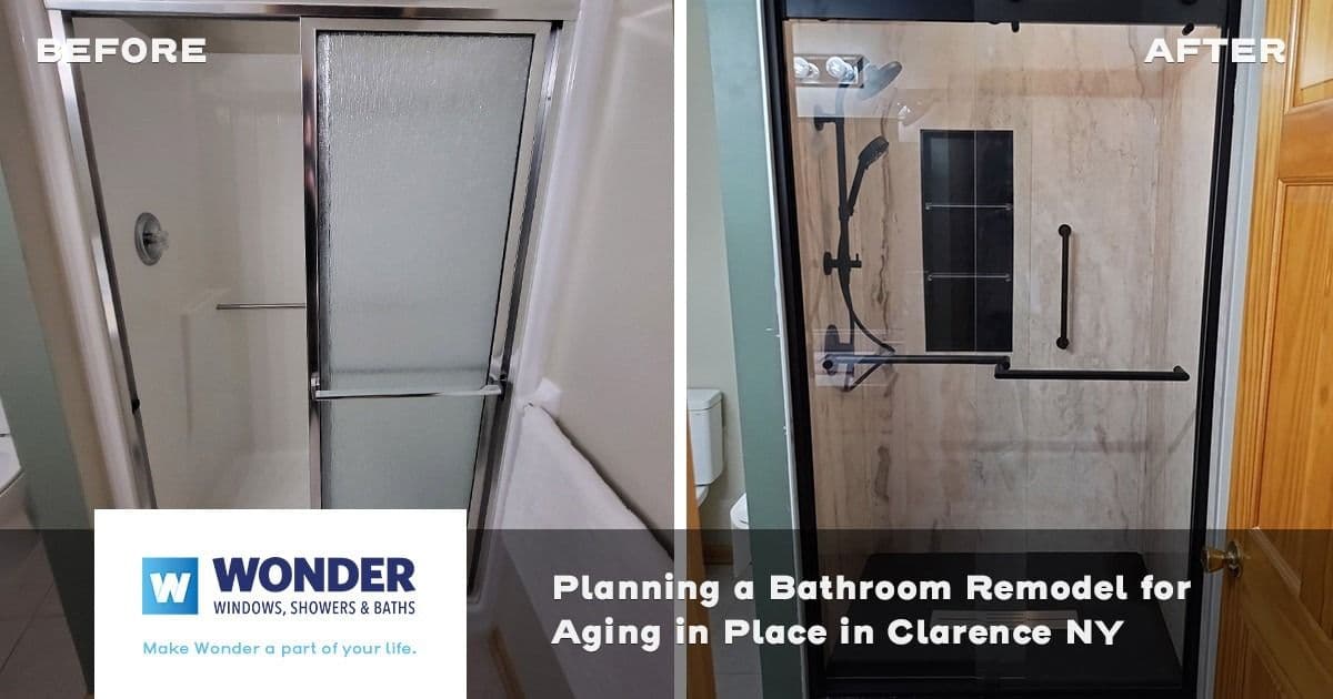 Bathroom Remodel before vs after shower