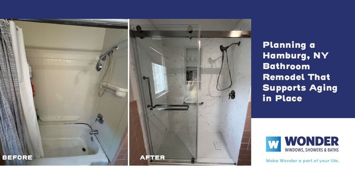 Before and after shower remodeling