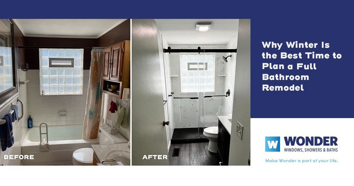 Before and After picture for bathrooms