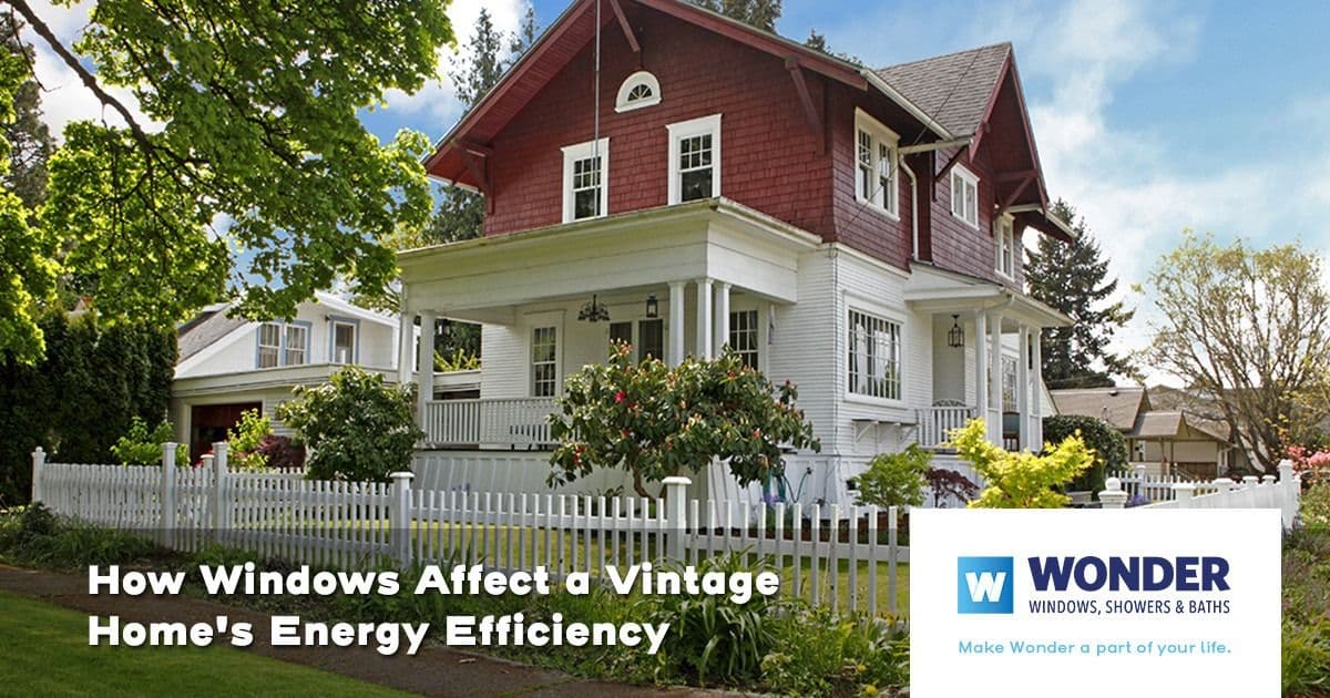 A classic two-story vintage home with white and red exterior, surrounded by a picket fence and lush greenery, under a clear sky. Text overlays the image.