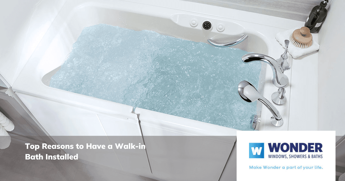 Walk in Bathtub with water