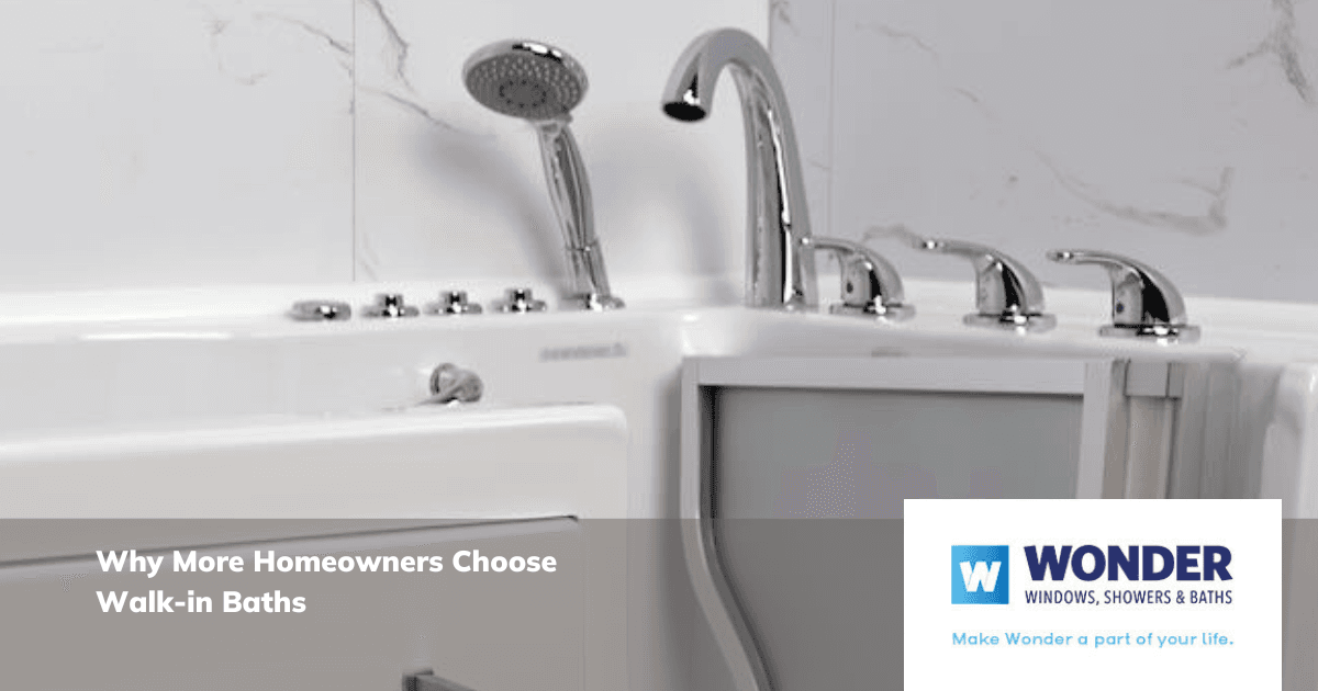 Chrome faucets in tub