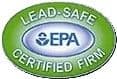 A logo badge for an EPA Lead-Safe Certified Firm.